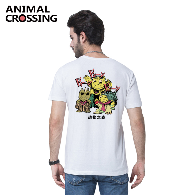 ANIMAL CROSSING动物之森夏季短袖t恤新品男女圆领T恤衫休闲透气