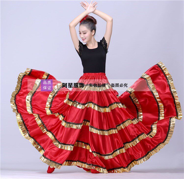 Spanish bullfight Dance skirt skirt Belly Dance skirt Big swing skirt Opening dance Costume costumein the Women's clothing/Boutique , Costume/National costume/Stage costumes , National costume/Costumes  category - from Buy2taobao.com to provide professional Taobao agent buy service