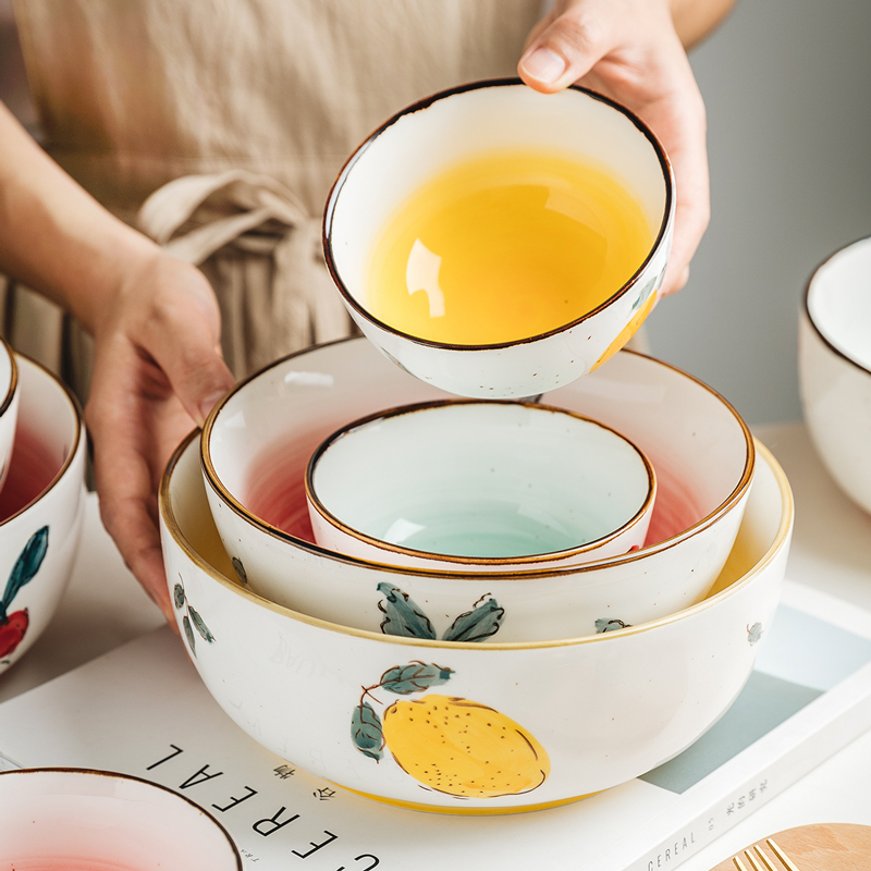 芳筑日式单个可爱风大号沙拉汤碗