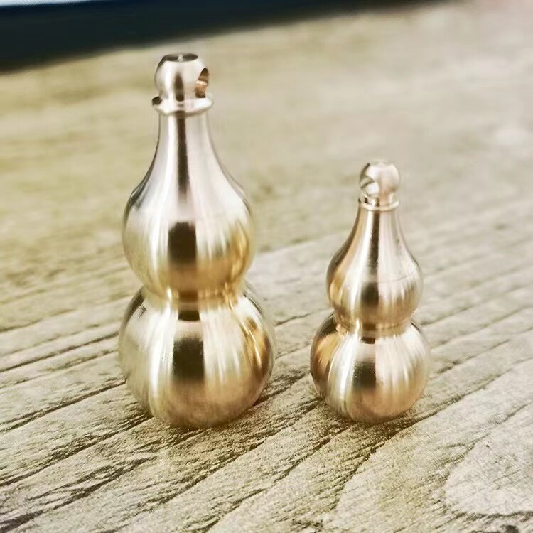 朱砂瓶随身空瓶黄铜葫芦钥匙扣随身小药瓶饰品吊坠纯手工创意汽车