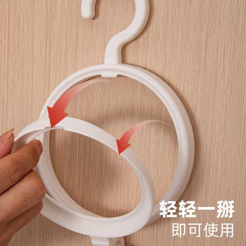 悬挂透明支架假发收纳圈圆形衣物图片