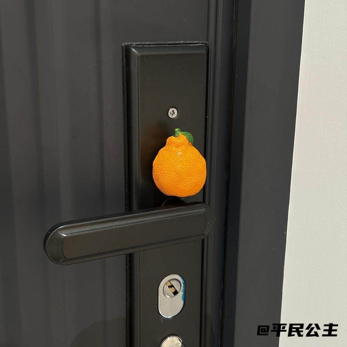 门把手玄关装饰新家门把手套摆件开门大桔门挂入户门创意仿真水果,家居饰品,桌面摆件,淘宝优惠券,粉丝福利购,淘宝优惠卷