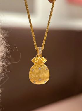 小众项链中古新款仿点钻拉丝