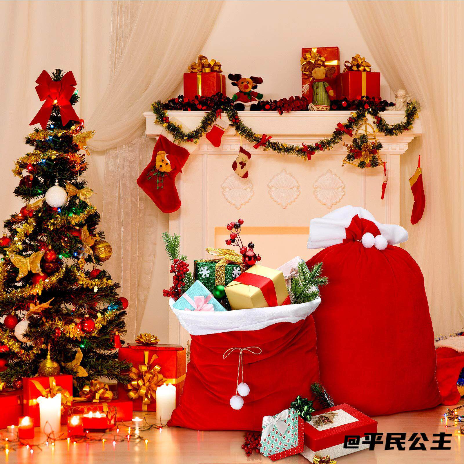 红袋子圣诞老人大背包圣诞老人红袋子大号平安夜圣诞老人束口袋