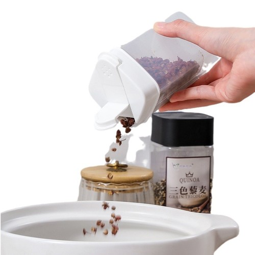 玫瑰盐收纳盒调味罐使用双开盖佐料厨房开口储存瓶食品级小苏打