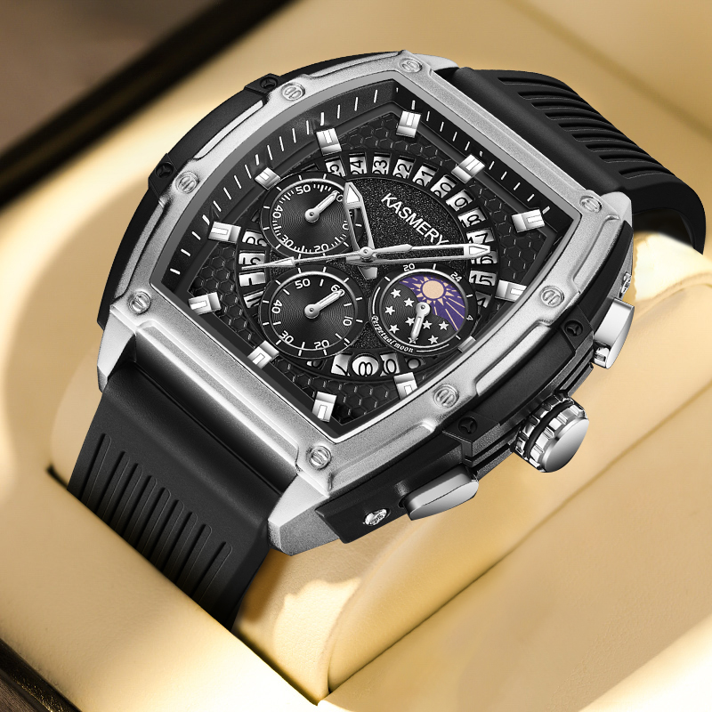 正品酒桶型运动男士手表