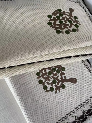 沙发垫三件套 加厚棉麻编织