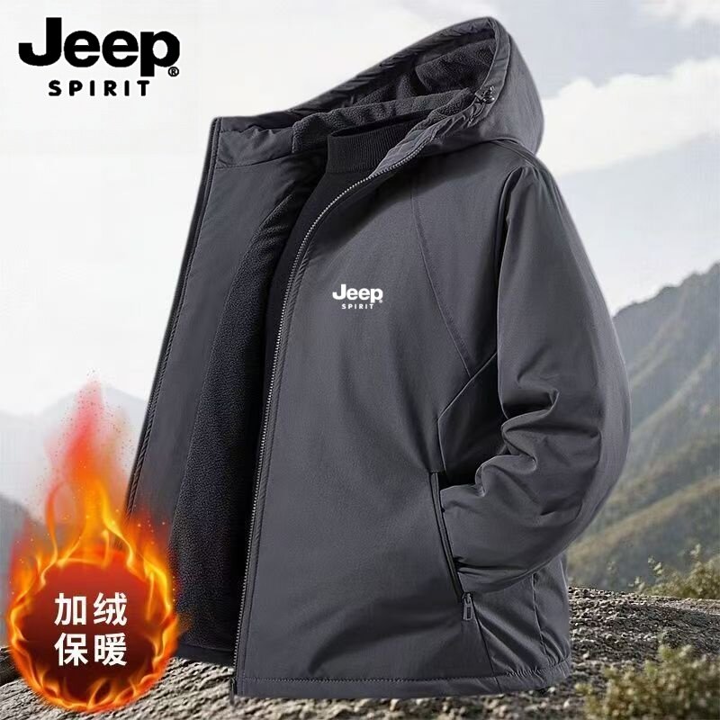 JEEP吉普春秋连帽防风防水夹克