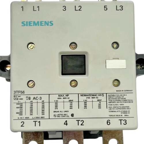 可议价3TF56接触器-3-极，400A，AC-3，NEMA