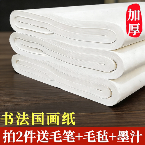 雅涵四尺半生熟纸批发100张生纸书法国画工笔画小楷初学者练习纸 - 封面