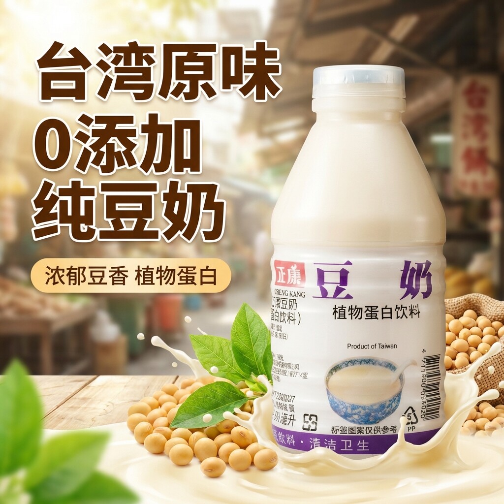 正康豆奶植物蛋白饮料台湾原装进口原味营养早餐纯豆奶整箱330ml