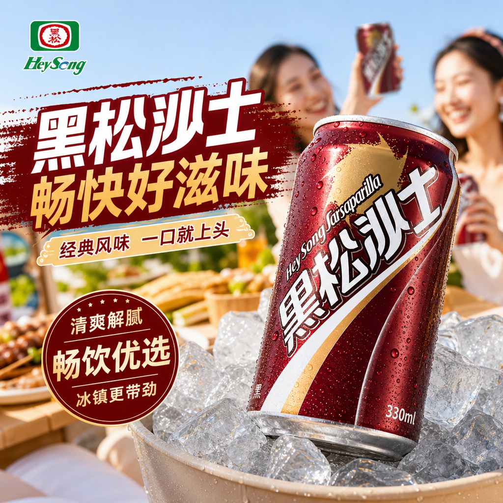 台湾进口黑松沙士汽水难喝的碳酸饮料红西柚水加盐味沙土小瓶整箱