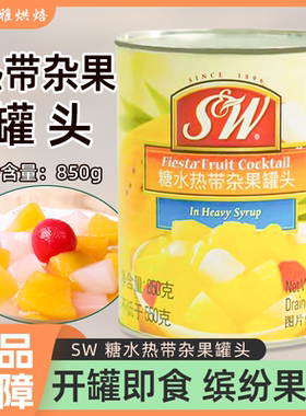 SW杂果罐头菲律宾进口热带糖水混合什锦水果罐头蛋糕披萨沙拉原料