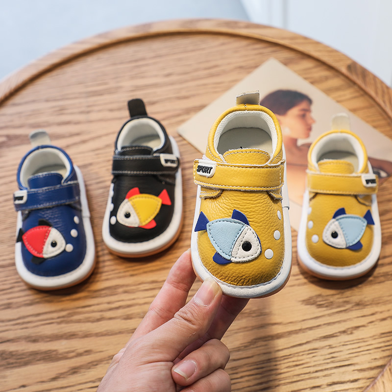 叫叫鞋真皮软底防滑婴儿鞋学步鞋