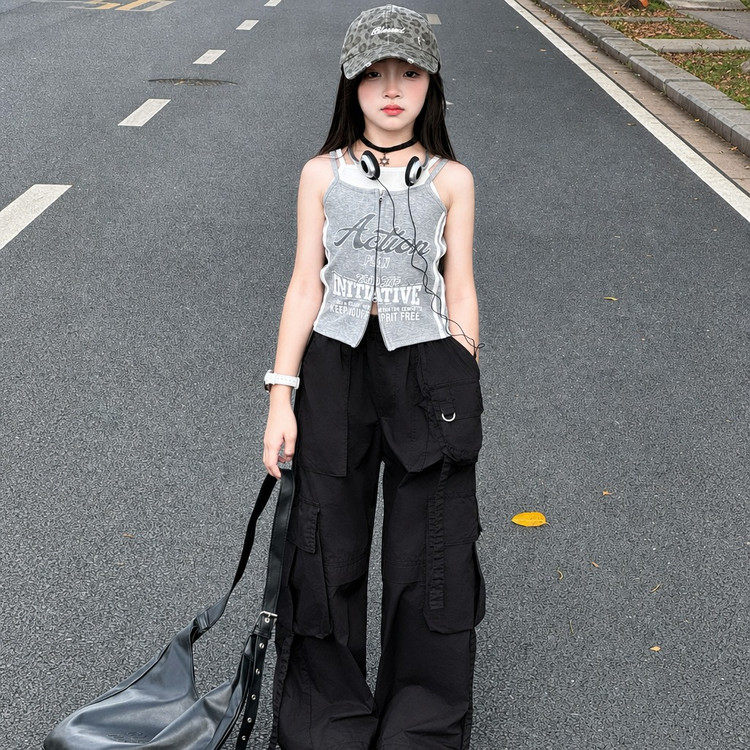 常规款夏季女4岁女童背心吊带