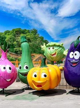 大型仿真草莓雕塑创意卡通瓜果蔬菜园林景观农场生态园玻璃钢摆件