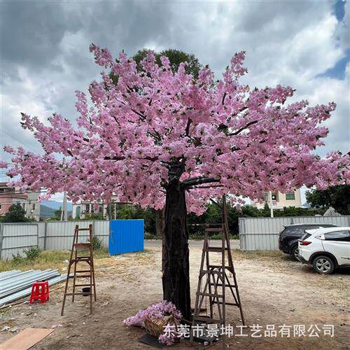 仿真樱花树网红人造樱花树婚庆装饰工程吊篮树可以荡秋千厂家直供
