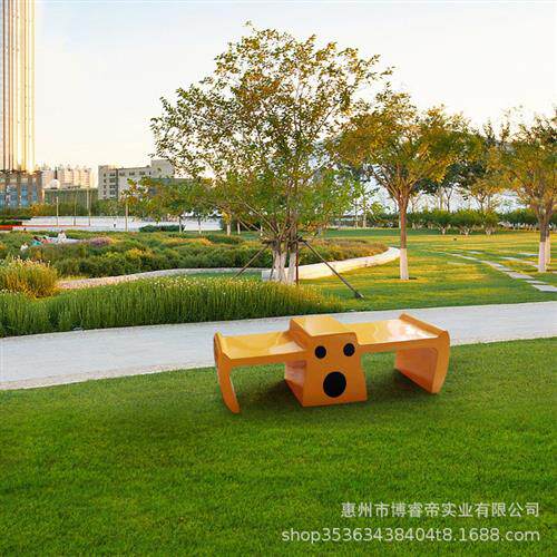 玻璃钢休闲座椅花盆组合长凳户外商场美陈装饰摆件休息区等候椅凳
