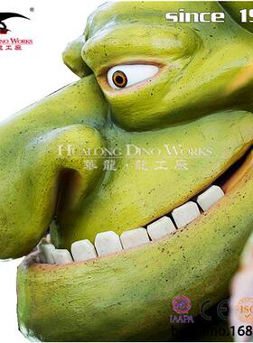 卡通动漫绿色怪物模型儿童乐园商场活动美陈引流自贡灯会厂家