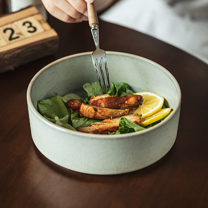 陶瓷碗平底沙拉碗意面碗甜品碗