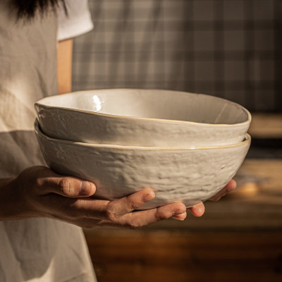 元宝碗大尺寸创意陶瓷手工