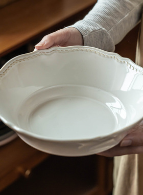 大碗汤碗法式餐具碗家用brunch碗女生高颜值水果沙拉碗甜品碗ins