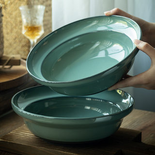 餐厅大容量大碗家用复古汤碗面碗敞口碗大号菜碗水果碗陶瓷碗