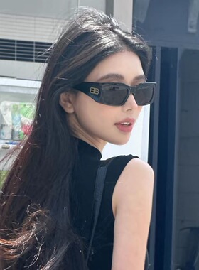 方圆同款墨镜女款2025新款高级感长方形宽边拍照大脸太阳眼镜防晒