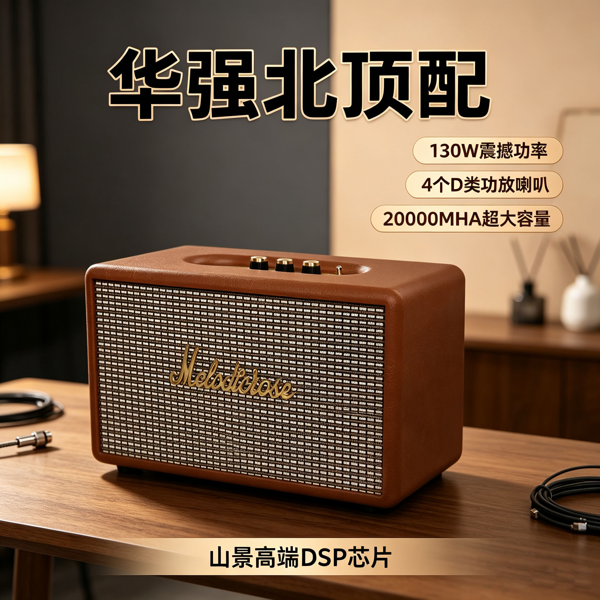 旋律玫瑰02音箱户外复古无线同款蓝牙音量音响大功率家用低音炮