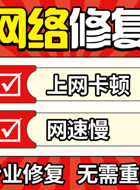 公司家用电脑局域网WIFI路由网速慢提升远程修复诊断网络问题解决