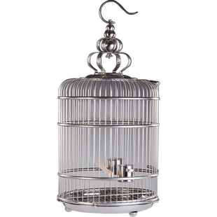 天寿不锈钢鸟笼川笼鹩哥八哥画眉鹦鹉笼子鸟笼子大号小号超大别墅