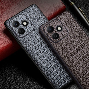 荣耀X60i鳄鱼纹男女款 适用于荣耀X60i手机保护套高档真皮商务新款 奢华创意式 时尚 x60i个性