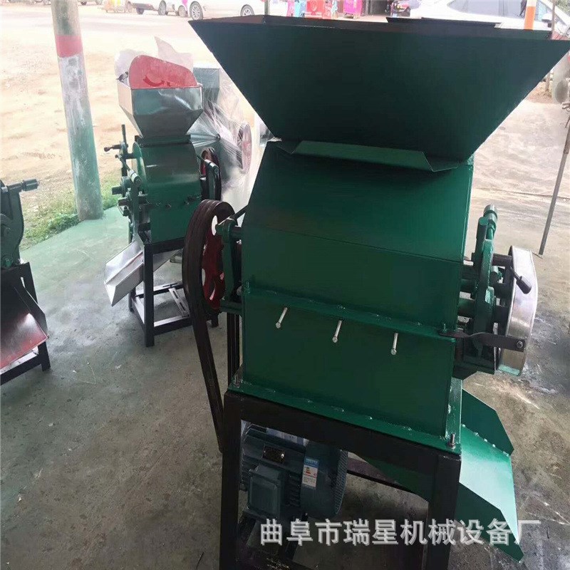 粮食挤扁机 高粱30x型挤扁压片机 玉米小麦制扁机