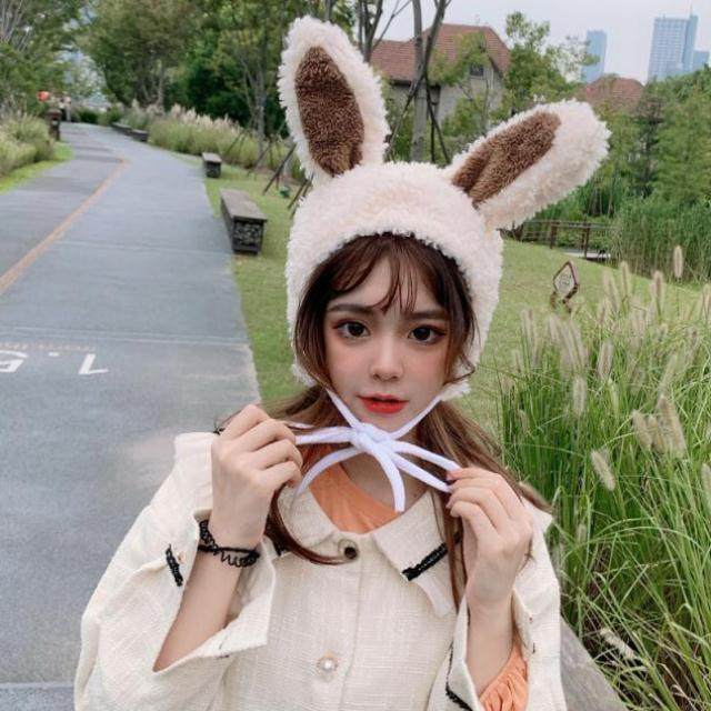 拍照防寒少年网红小女孩兔耳朵帽子女士装扮装饰礼物简约创意韩版在类目 服饰配件/皮带/帽子/围巾, 帽子中 - 来自Buy2taobao.com提供专业的淘宝代购服务