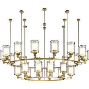 现代简约新中式 别墅包间灯具大堂会所宴会厅餐厅包厢客厅吊灯