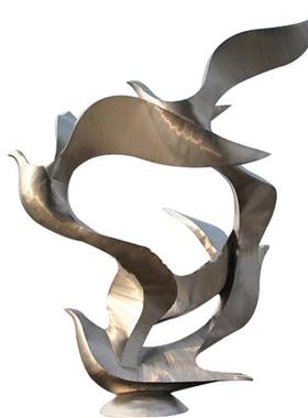 定制安装大型金属喷泉户外酒店小区广场圆形不锈钢喷泉雕塑