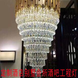 设计师非标后现代简约多层水晶餐厅酒店别墅大厅吊灯售楼处工程灯