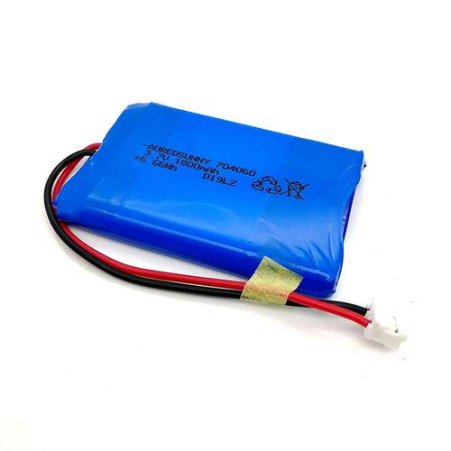 锂电池1800mAh3.7V704060带保护板蓝色皮大容量充电聚合物锂电池