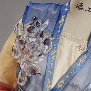 异志阁原创汉服【戏梦云裳】改良唐褙子重工刺绣秋季新款意向金