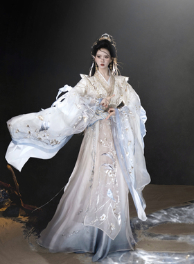 异志阁原创汉服【霁月瑶光】改良魏晋风刺绣重工仙侠风冬季汉元素