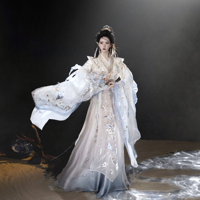 异志阁原创汉服【霁月瑶光】改良魏晋风刺绣重工仙侠风冬季汉元素