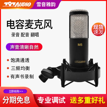 北京797 M5专业录音电容麦克风CV直播K歌配音专用话筒吉他弹唱套