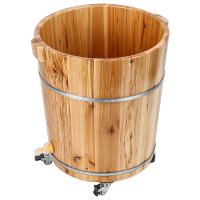 带万向轮带排水木桶泡足三里