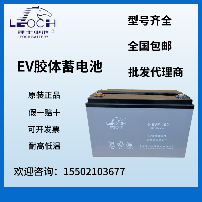 胶体蓄电池6-EVF-100全系列电动汽车洗地车观赏车动力电池