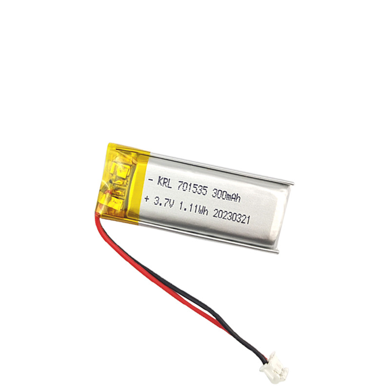 300mAh 3.7V聚合物锂电池工厂701535有KC UL1642认证蓝牙耳机电池