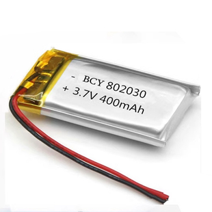 802030 400mAh聚合物锂电池3.7v充电电池剃须刀美容仪聚合物电池