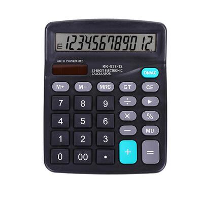 Calculator跨境计算器地摊12位数台式外贸多功能计算机KK837
