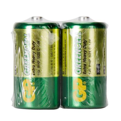 GP超霸2号电池 14G R14P 1.5V SIZE C 超霸电池2号 碳性电池