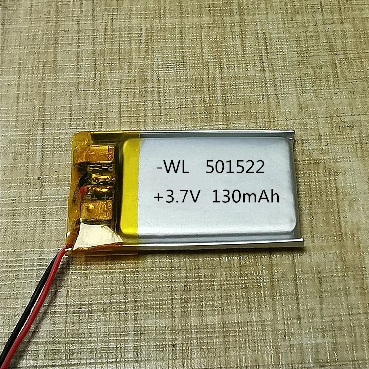 聚合物电池501522行车记录仪蓝牙耳机130mAh3.7v锂电池厂销