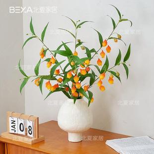 宫灯百合花仿真花高级感室内客厅展厅摆放单枝假花北欧装饰花